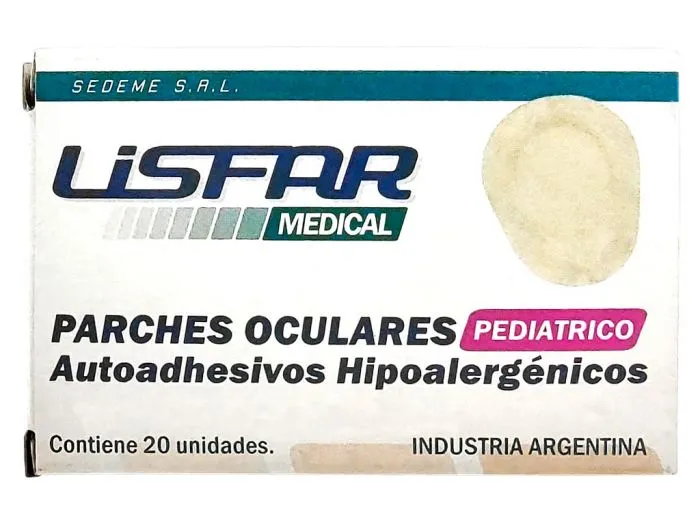 PARCHE OCULAR PEDIATRICO LISFAR X 20 UNIDADES