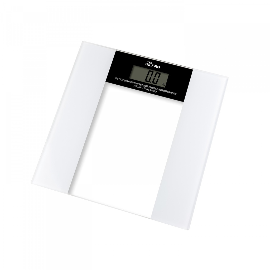 BALANZA DIGITAL PERSONAL BE214 SILFAB PESO MAXIMO 200KG VIDRIO TEMPLADO