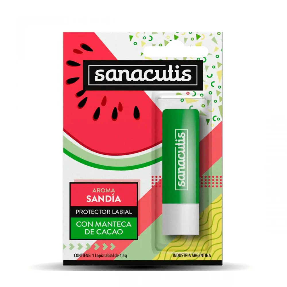 [F04026938] PROTECTOR LABIAL C/MANTECA DE CACAO AROMA SANDIA SANACUTIS