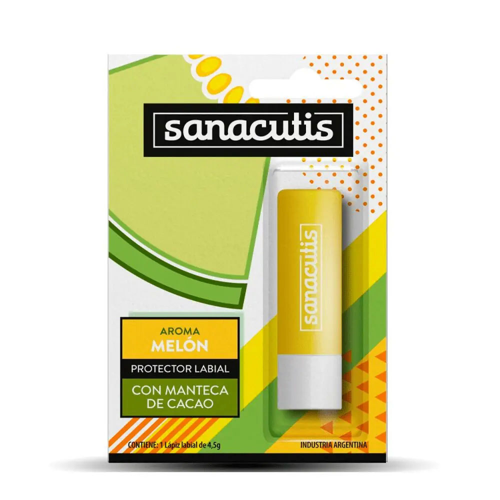 [F04026837] PROTECTOR LABIAL C/MANTECA DE CACAO  AROMA MELON SANACUTIS