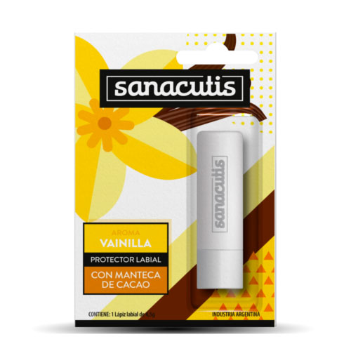 [F04026841] PROTECTOR LABIAL C/MANTECA DE CACAO AROMA VAINILLA SANACUTIS