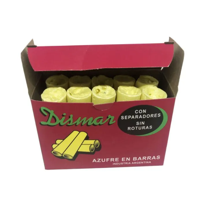 [F03022909] AZUFRE BARRA X 10 C/SEPARADOR DISMAR