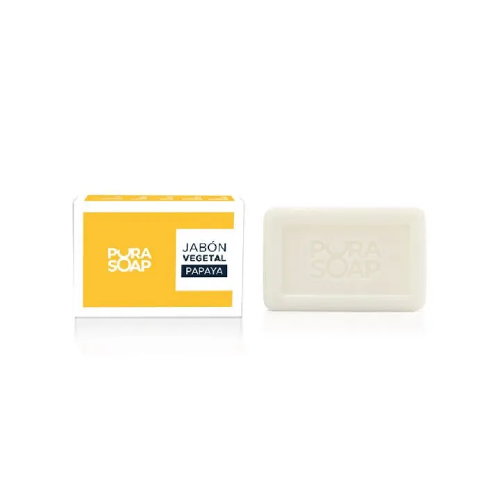 [F04028496] JABON VEGETAL VEGAN PAPAYA x 85gr PURA SOAP