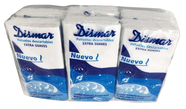 [F04026062] PAÑUELOS DESCARTABLES PACK X 6 DISMAR