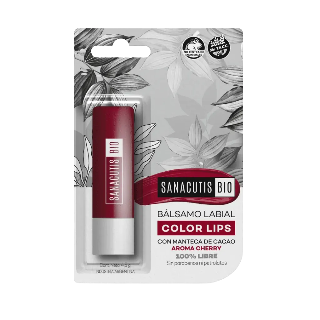 [F04028588] BALSAMO LABIAL SANACUTIS BIO  "COLOR LIPS CHERRY" BLISTER X 4,5GRS