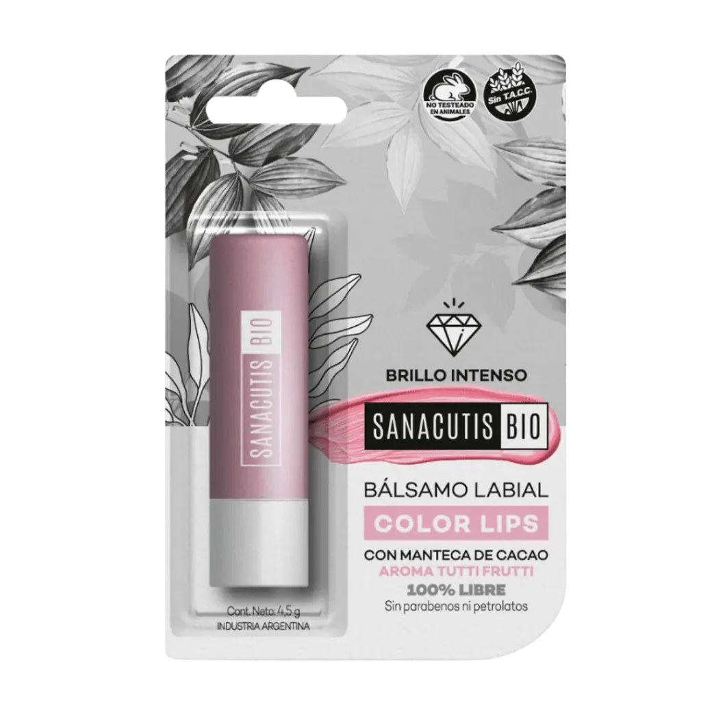 [F04028589] BALSAMO LABIAL SANACUTIS BIO  "COLOR LIPS TUTTI FRUTTI" BLISTER X 4,5GRS