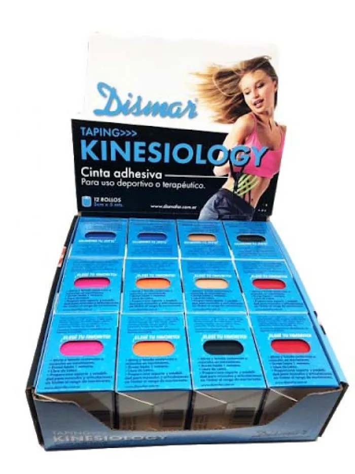 CINTA ADHES.  TAPING KINESIOLOGY DISMAR 5cm X 5 MTS ROSA (12)