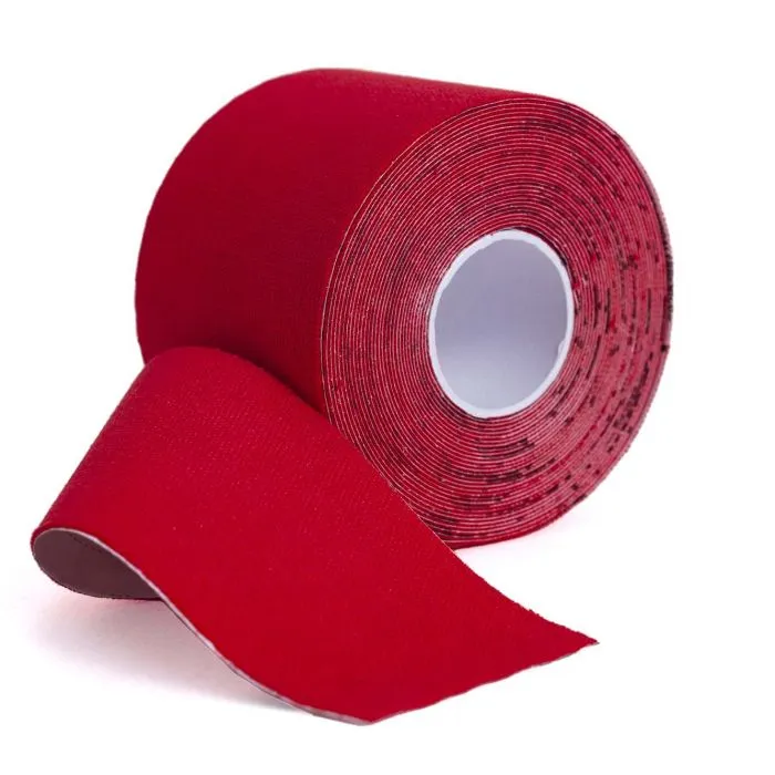 CINTA ADHES.  TAPING KINESIOLOGY DISMAR 5cm X 5 MTS ROJO (12)
