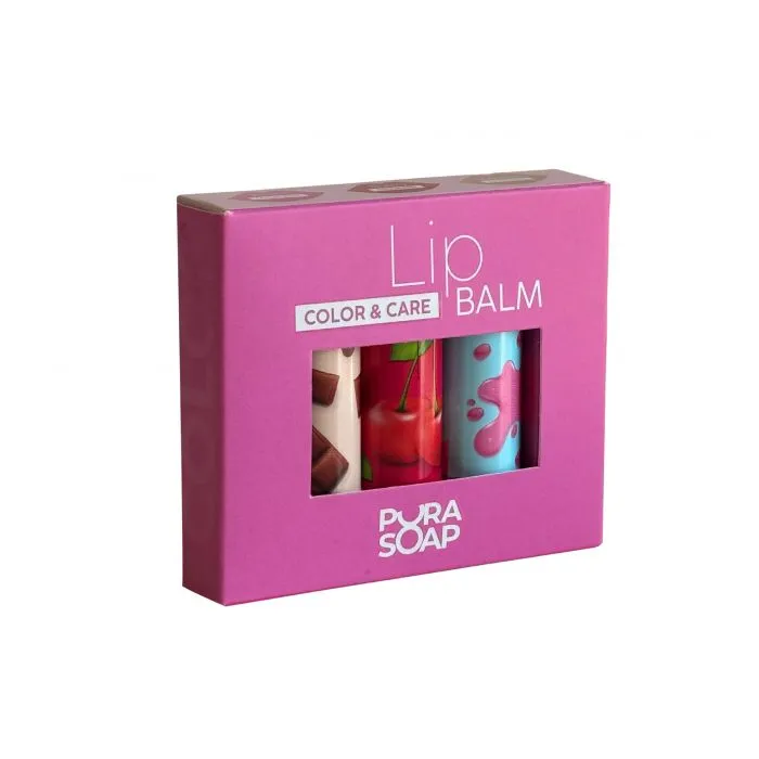 [F04028559] CAJA GLOW BALSAMO C/ COLOR X 3 UNID  12 GR PURA SOAP