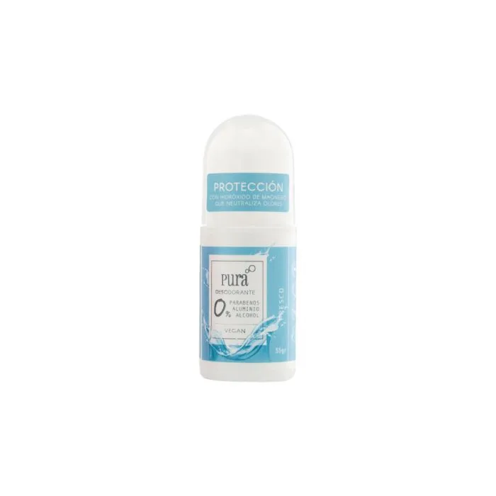DEO NATURAL S/ALUMIO  S/ALCOHOL AQUA WOOD FRESCO x 60ml PURA SOAP