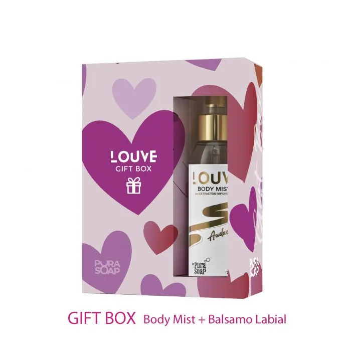 [F04028523] KIT  BODY SPLASH LOUVE & BALSAMO LABIAL DULCE PURA SOAP