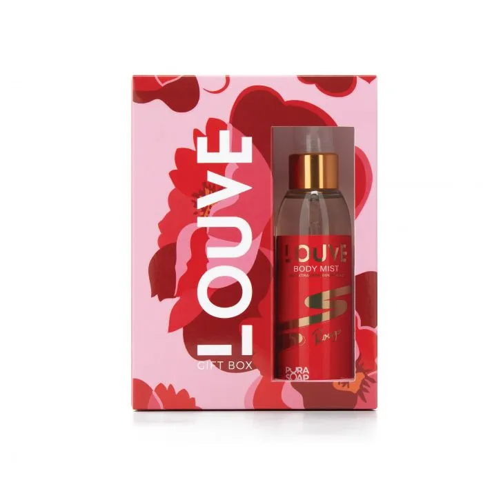 [F04028643] KIT  BODY SPLASH LOUVE & BALSAMO LABIAL FLORAL ROUGE- PURA SOAP