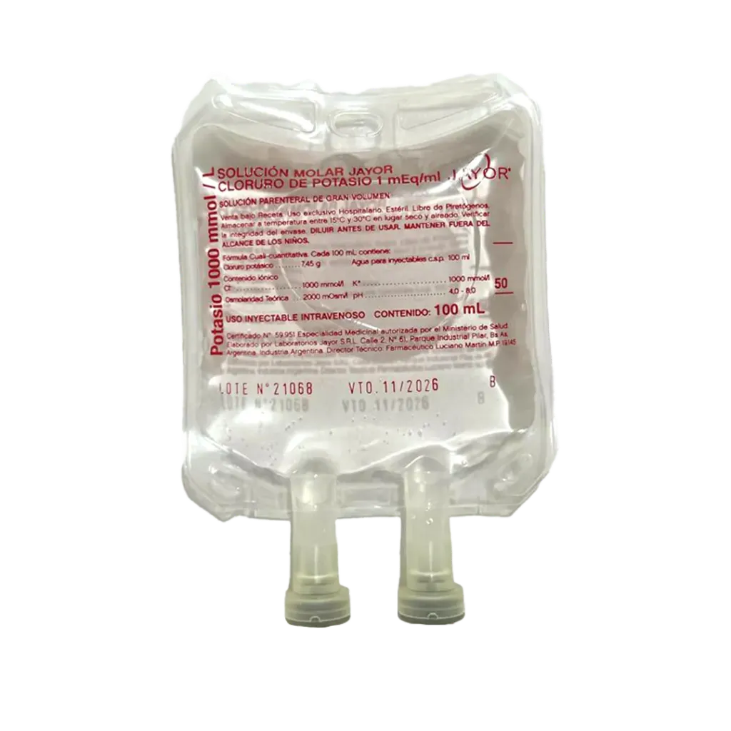 [F08025496] SOLUCION MOLAR DE CLORURO DE POTASIO X 100 ML JAYOR