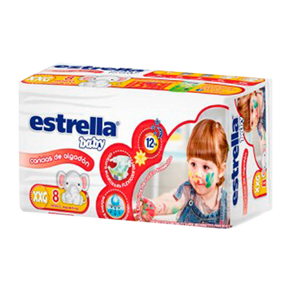 [F04026857] PAÑAL BEBE XXG X 8 REGULAR ESTRELLA ( PA0409)