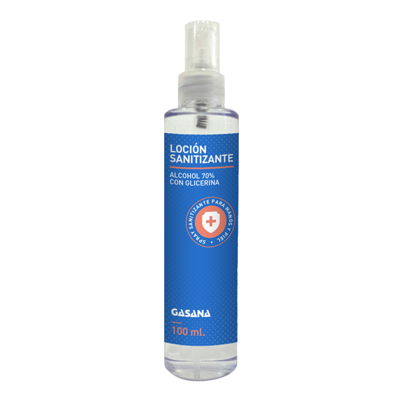 ALCOHOL 70%  CON GLICERINA X 100 ML GASANA (SANITIZANTE)