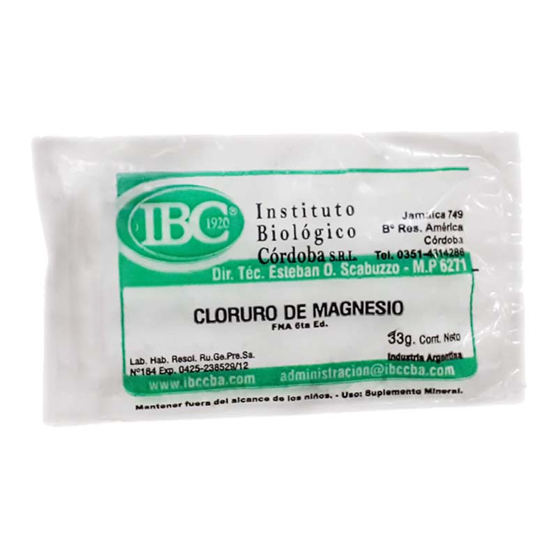 [F03023134] CLORURO DE MAGNESIO x 33grs SOBRE IBC