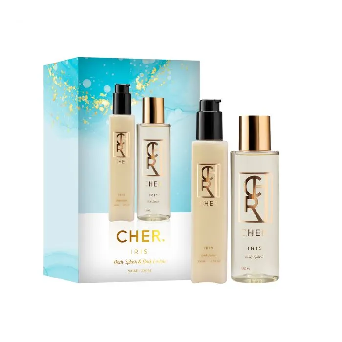 [F04028363] CHER IRIS BODY SPLASH 200ML + BODY LOTION 200ML 24
