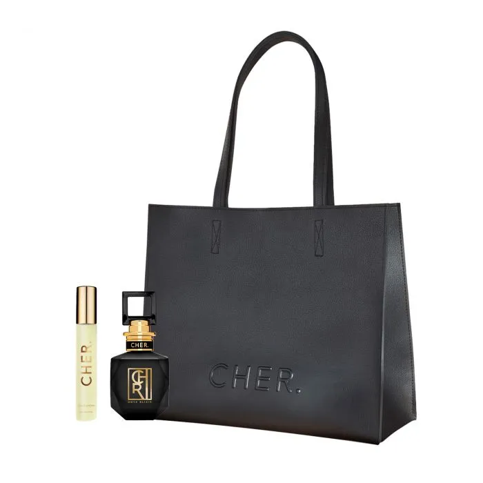 CHER ONYX ELIXIR 50ML + PERFUMERO 20ML + CARTERA
