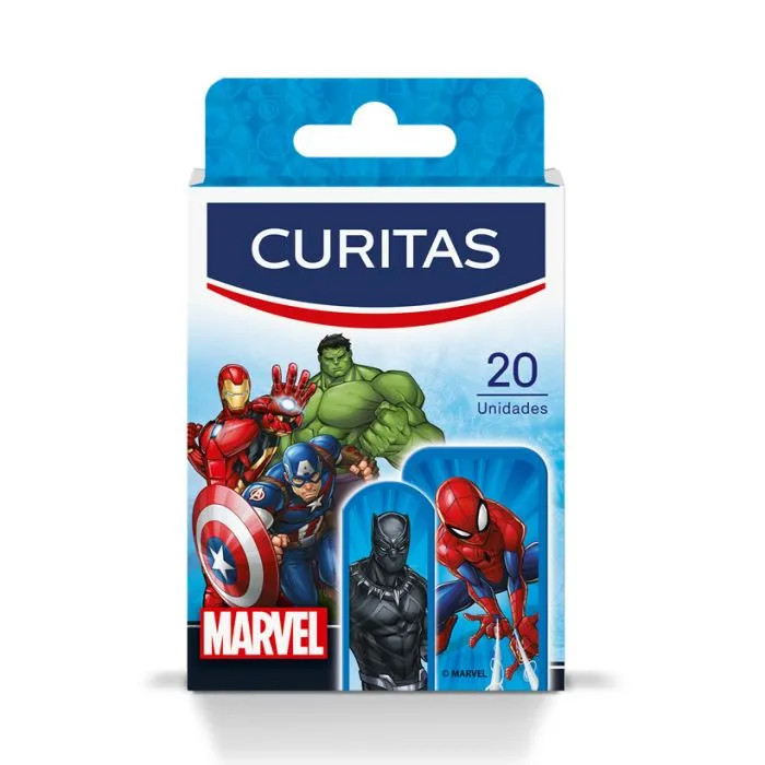 [F04027983] APOSITO PROTECTORES TELA ELASTICA MARVEL x 20 UNID CURITA (48774)