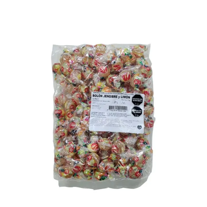CARAMELOS NUTRAVIT JENGIBRE Y LIMON X 1 KG.(110 UNID)