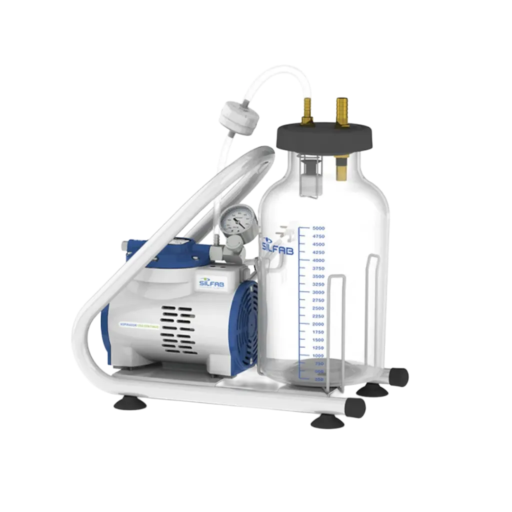 ASPIRADOR A DIAFRAGMA SILFAB 5 LITRO C/VACUOMETRO