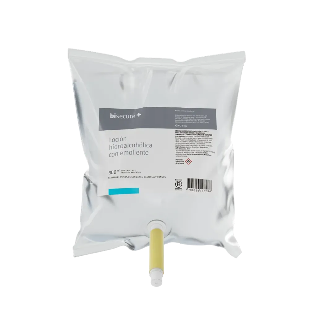 [F03023237] BISECURE LOCION HIDROALCOHOLICA C/ EMOLIENTE X 800 ML PORTA
