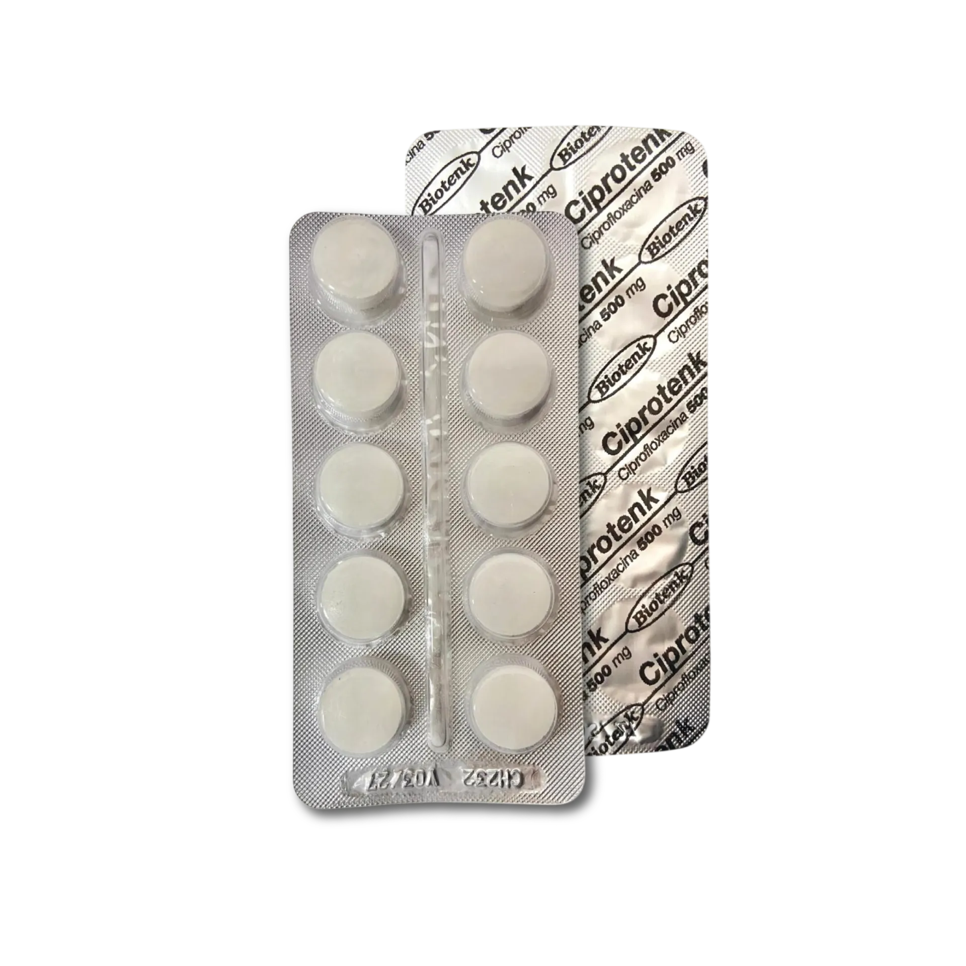 [F08024375] CIPROFLOXACINA 500 MG X 10 COMP.BIOTENK