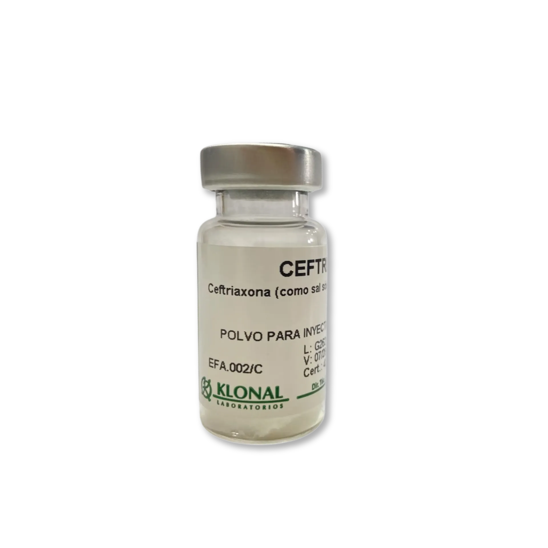 [F08025538] CEFTRIAXONA 1 GR X 1 FCO AMP. KLONAL IM-IV