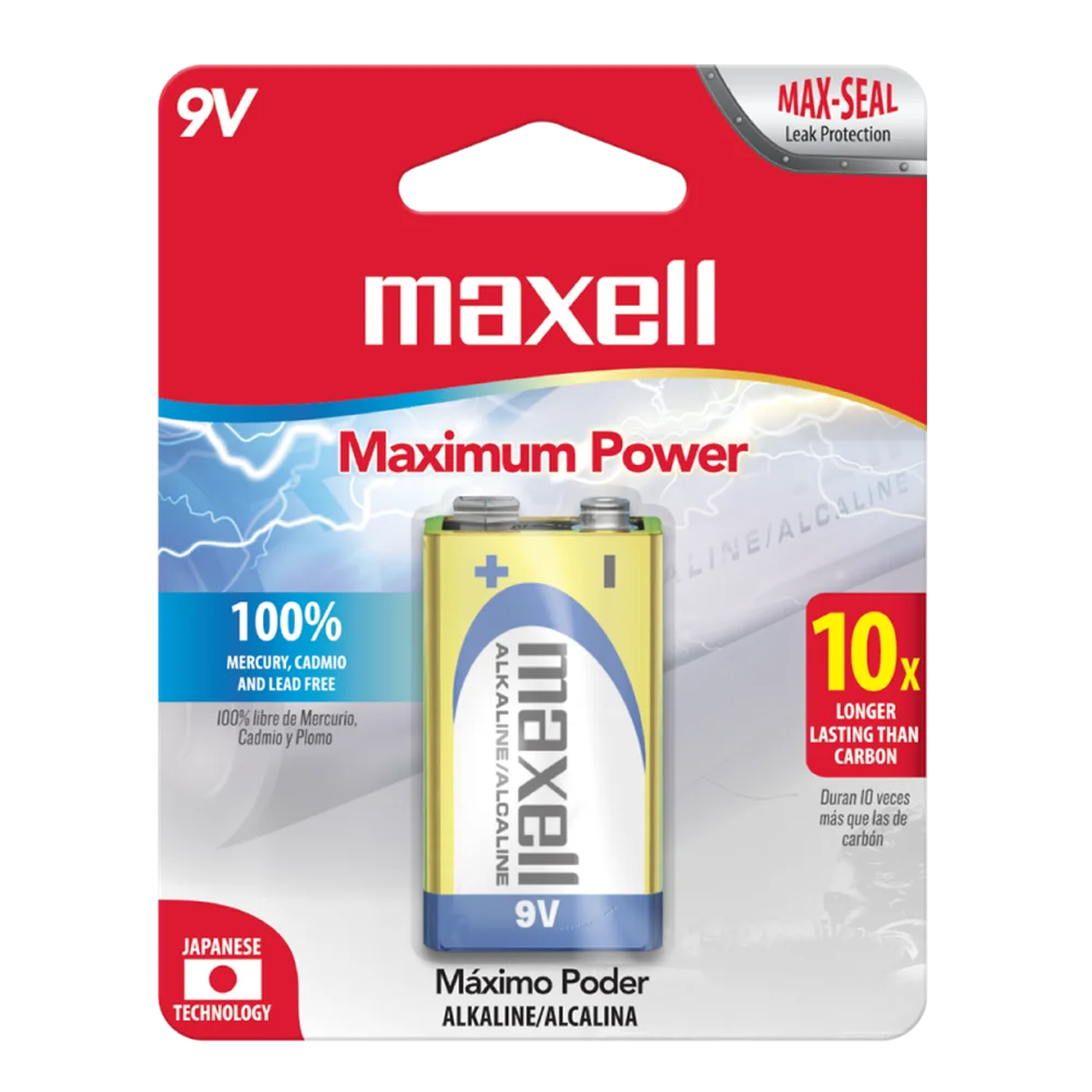 [F04028652] PILA BATERIA "9V" X UNIDAD  MAXELL