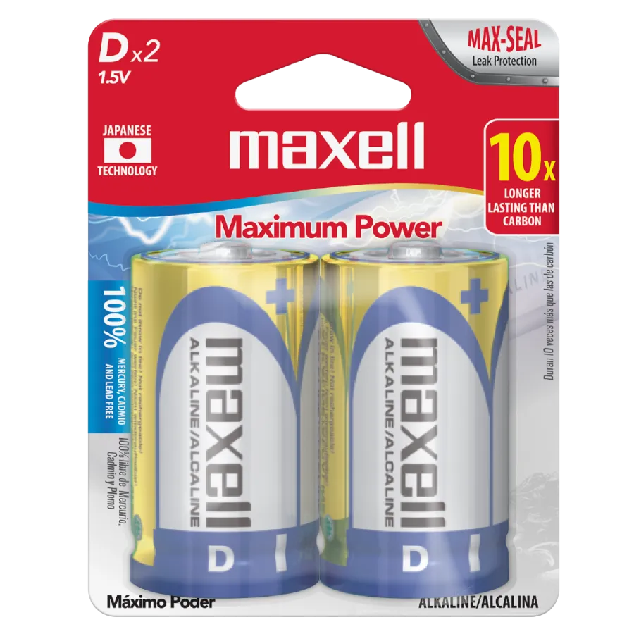 [F04028653] PILA ALKALINA "D" PACK X 2 UN MAXELL