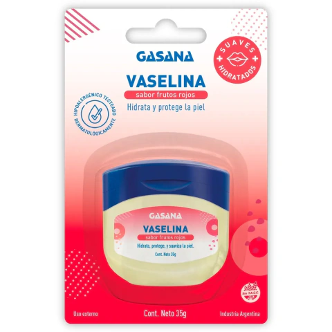 VASELINA SOLIDA x 35grs C/ FRUTOS ROJOS GASANA