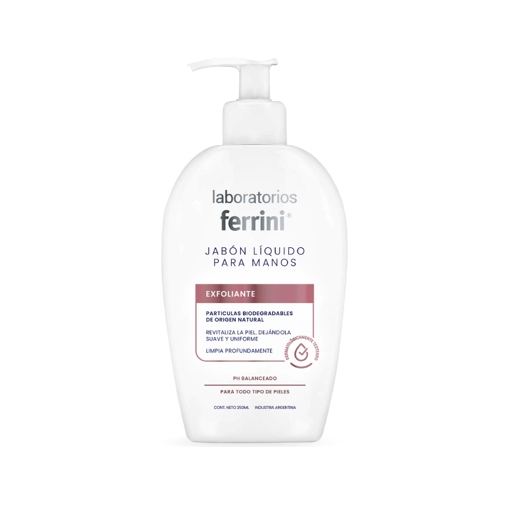[F04028677] JABÓN LÍQUIDO MANOS EXFOLIANTE X 250 ML FERRINI