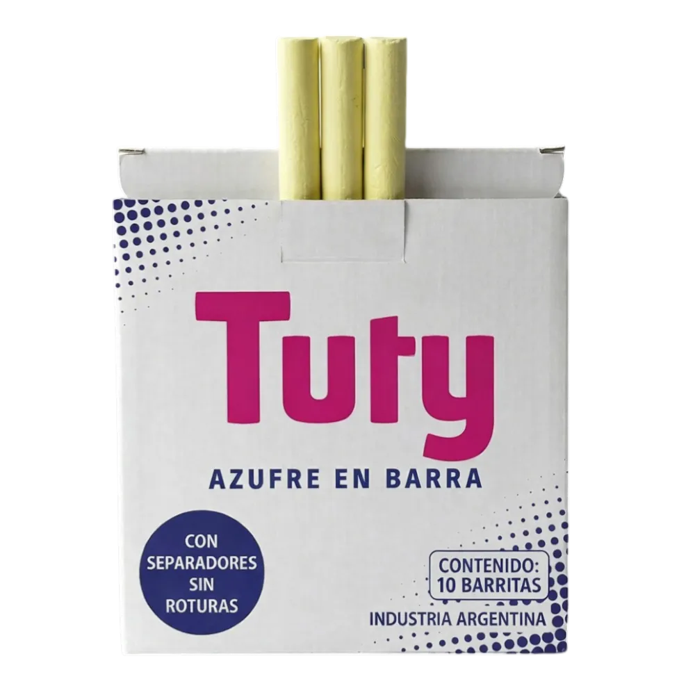 AZUFRE BARRA X 10 C/SEPARADOR TUTY